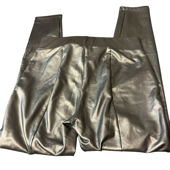 LOFT Black Faux Leather Leggings - Picture 3 of 5